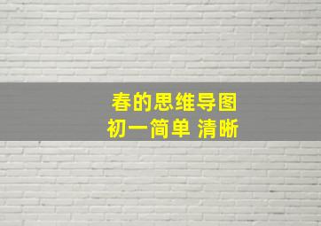 春的思维导图初一简单 清晰